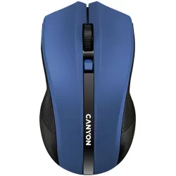 CANYON Vezeték Nélküli Egér, Optikai, 4 gombos, 1600dpi, 2db elemmel, kék - CNE-CMSW05BL