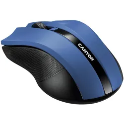 CANYON Vezeték Nélküli Egér, Optikai, 4 gombos, 1600dpi, 2db elemmel, kék - CNE-CMSW05BL