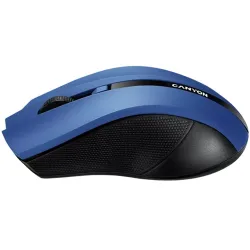 CANYON Vezeték Nélküli Egér, Optikai, 4 gombos, 1600dpi, 2db elemmel, kék - CNE-CMSW05BL