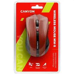 Canyon CNE-CMSW05R wireless mouse Red/Black