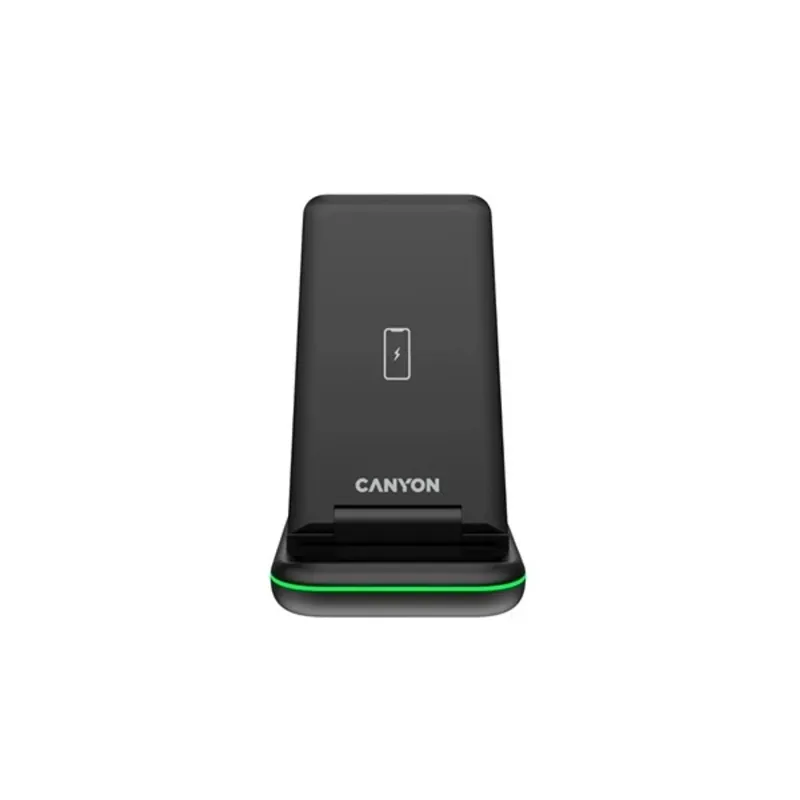 Canyon WS-304 3-in-1 15W univerzális vezeték nélküli töltő adapter fekete (Qi) Canyon WS-304 3-in-1 15W univerzális vezeték nélküli töltő adapter fekete (Qi)