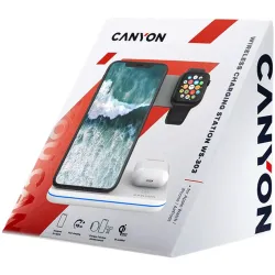 Canyon WS-303 3-in-1 Wireless Charging Station White
