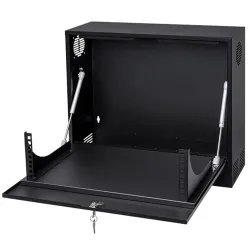 Stalflex 3U fali rack szekrény 19" 180mm fekete (CR19-3U-180-B)