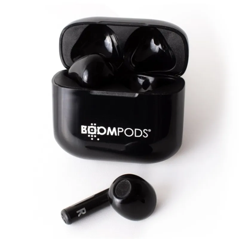 Boompods Compact Buds True Wireless Bluetooth fekete fülhallgató Boompods Compact Buds True Wireless Bluetooth fekete fülhallgató