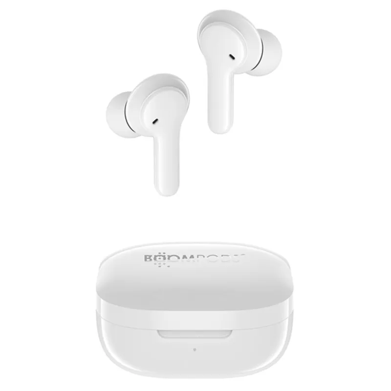 Boompods Bassline Compact True Wireless Bluetooth fehér fülhallgató Boompods Bassline Compact True Wireless Bluetooth fehér fülhallgató