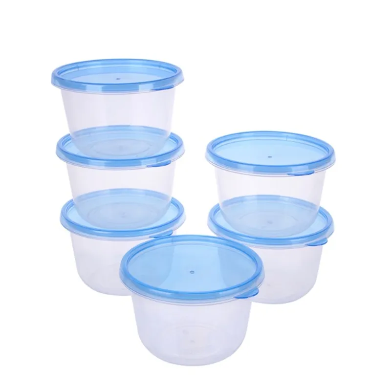 TOO KT-150 6 db-os kerek 745ml-es ételtároló doboz szett TOO KT-150 6 db-os kerek 745ml-es ételtároló doboz szett