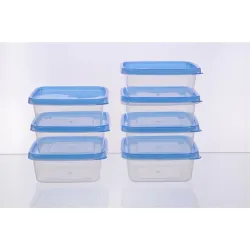TOO KT-151 7db-os négyzetes 600ml-es ételtároló doboz szett