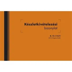 B.12-114/V A5 25x4lapos fekvő "Készletkivételezési bizonylat" nyomtatvány