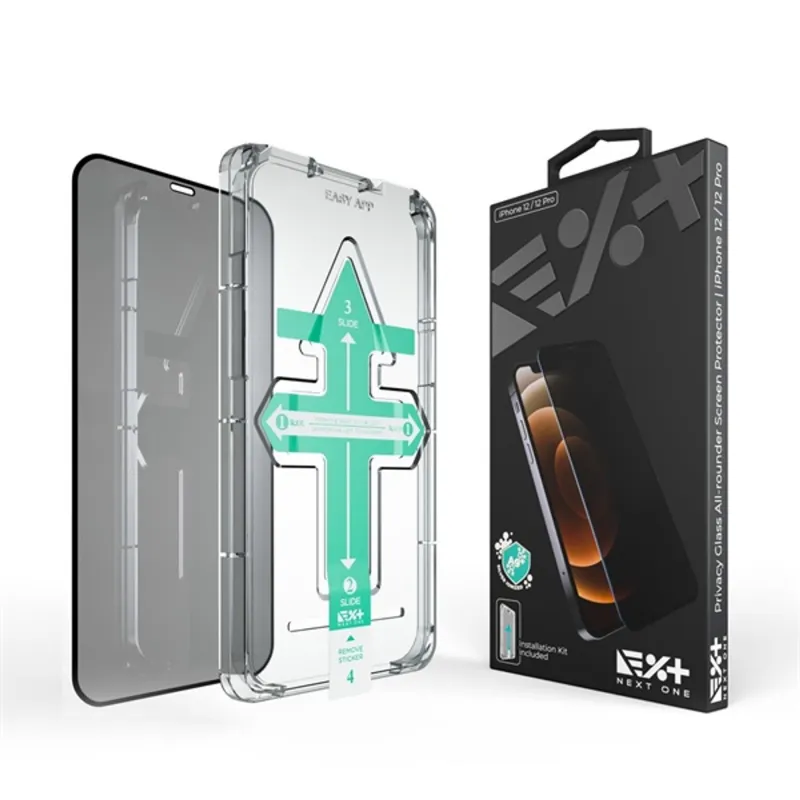 NextOne IPH-6.1-PRV iPhone12/12 Pro All-Rounder Privacy kijezővédő üvegfólia NextOne IPH-6.1-PRV iPhone12/12 Pro All-Rounder Privacy kijezővédő üvegfólia