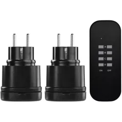 EMOS SCHUKO távirányítású aljzat fekete IP44 (P0068)