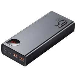 Baseus Adaman Metal 20000mAh PD QC 3.0 65W, 2xUSB + USB-C + micro USB Powerbank fekete (PPIMDA-D01)