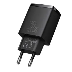 CHG Baseus Compact Quick Charger U+C 20W hálózati gyorstöltő, fekete