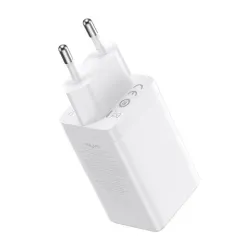 Baseus GaN5 Pro 2xUSB-C + USB-A hálózati töltő 65W fehér (CCGP120202)