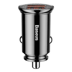 Baseus Circular autós töltő 2xUSB QC3.0 5A 30W fekete (CCALL-YD01)
