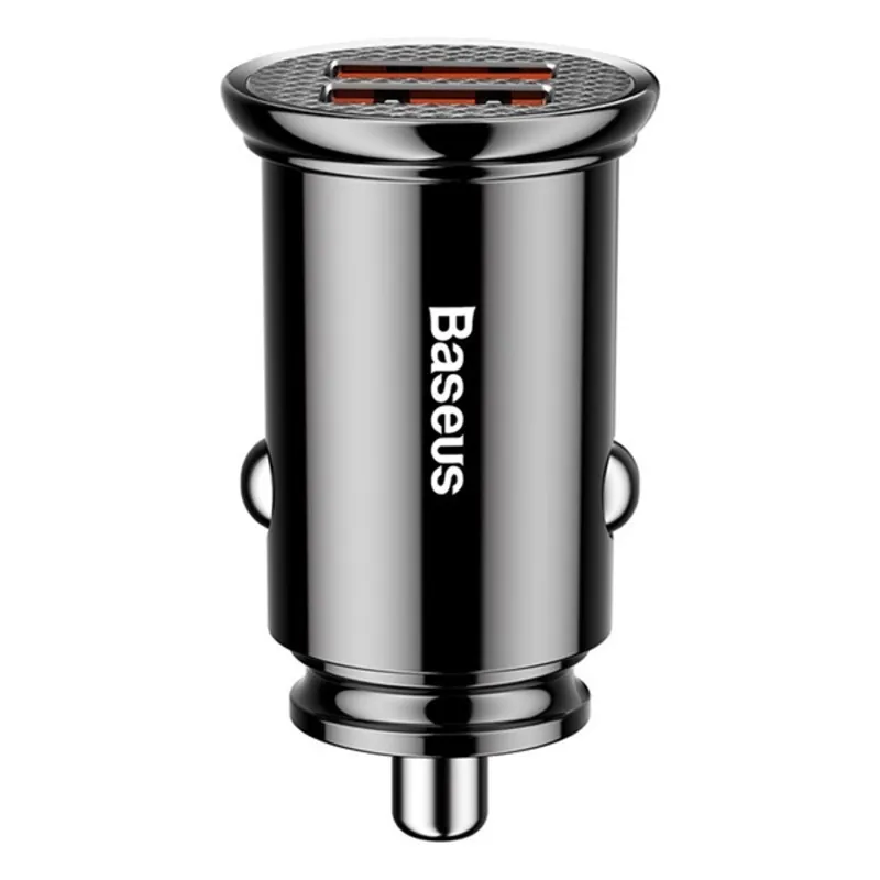 Baseus Circular autós töltő 2xUSB QC3.0 5A 30W fekete (CCALL-YD01) Baseus Circular autós töltő 2xUSB QC3.0 5A 30W fekete (CCALL-YD01)