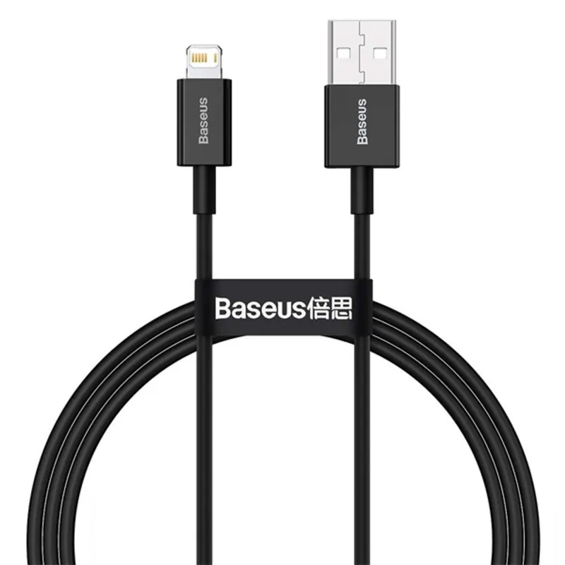 Baseus CALYS-A01 Superior 1m 2,4A Lightning fekete adat- és töltőkábel Baseus CALYS-A01 Superior 1m 2,4A Lightning fekete adat- és töltőkábel
