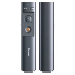 Baseus Orange Dot multifunkcionális távirányító prezentációkhoz, lézermutatóval, elemek nélkül , szürke (ACFYB-B0G)