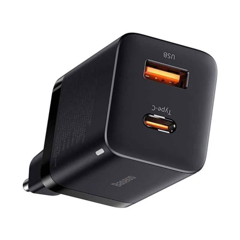 Baseus CCSUPP-E01 Super Si Pro 30W USB/USB C fekete gyorstöltő Baseus CCSUPP-E01 Super Si Pro 30W USB/USB C fekete gyorstöltő