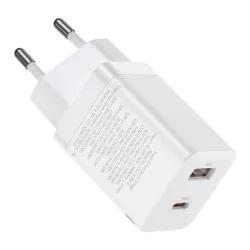 Baseus Super Si Pro gyorstöltő USB + USB-C 30W fehér (CCSUPP-E02)
