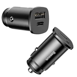 Baseus Square autós töltő PPS QC4.0 / PD3.0 5A 30W, fekete (CCALL-AS01)