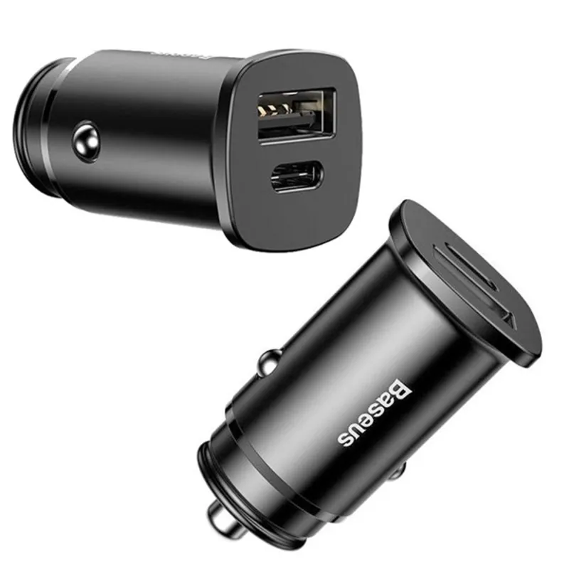 Baseus Square autós töltő PPS QC4.0 / PD3.0 5A 30W, fekete (CCALL-AS01) Baseus Square autós töltő PPS QC4.0 / PD3.0 5A 30W, fekete (CCALL-AS01)