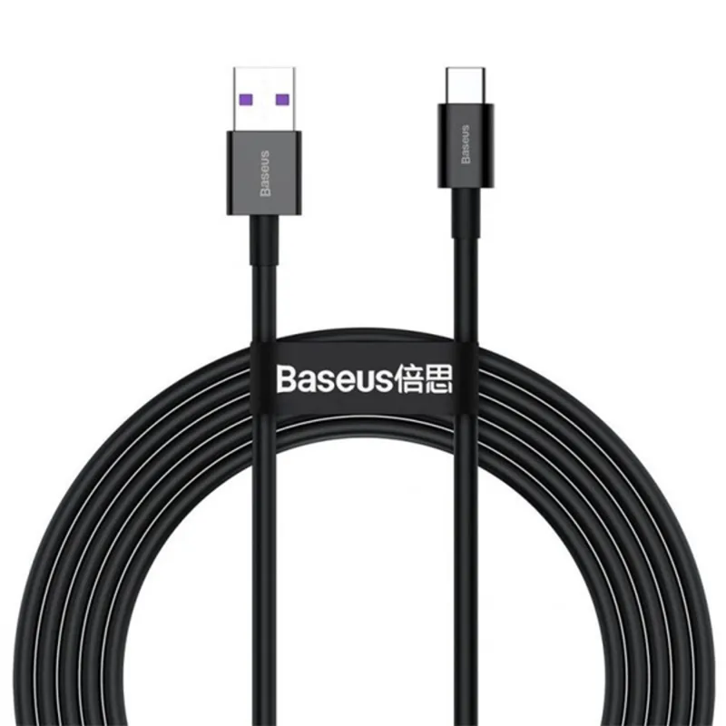 ACC Baseus Superior Series Fast Charging Data Cable USB Type-A to USB Type-C 66W 2m gyorstöltő adatkábel, fekete ACC Baseus Superior Series Fast Charging Data Cable USB Type-A to USB Type-C 66W 2m gyorstöltő adatkábel, fekete
