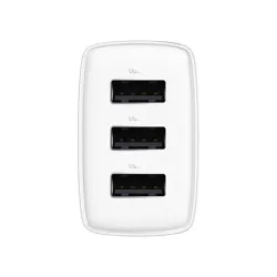 Baseus kompakt gyorstöltő 3x USB-A 17W fehér (CCXJ020102)