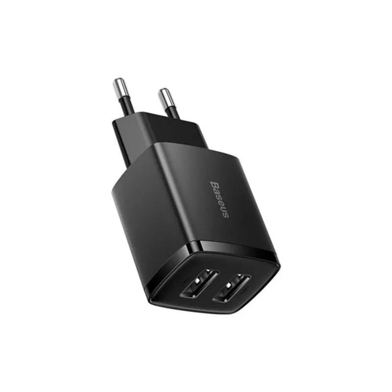 Baseus CCXJ010201 10,5W 2xUSB fekete gyorstöltő Baseus CCXJ010201 10,5W 2xUSB fekete gyorstöltő