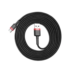 Baseus Cafule USB-USB-C töltőkábel 2m piros-fekete (CATKLF-C91)
