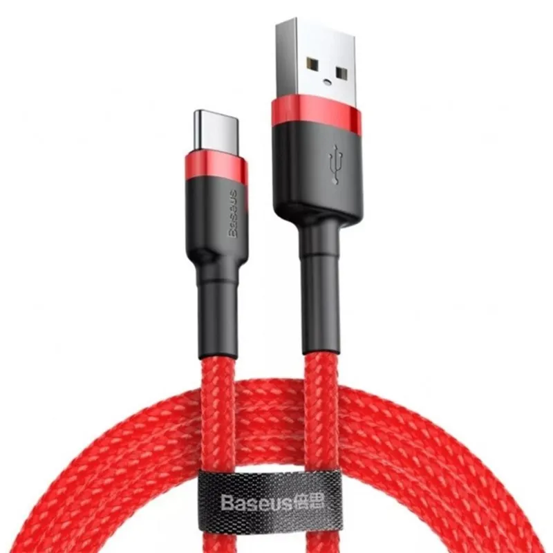 Baseus CATKLF-U09 Cafule 3m 2A USB A/USB C piros adat- és töltőkábel Baseus CATKLF-U09 Cafule 3m 2A USB A/USB C piros adat- és töltőkábel