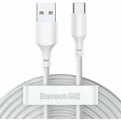 Baseus Simple Wisdom USB-A - USB-C kábel 2db 1.5m fehér