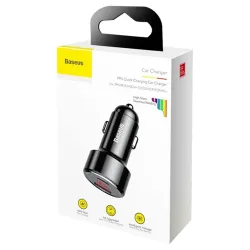 Baseus Magic autós töltő USB-A + USB-C QC 4.0 PD 45W fekete (CCMLC20C-01)