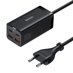 BASEUS hálózati elosztó 2 USB+2 Type-C aljzat 100W, PD gyorstöltő 4.0 + Type-C kábel, FEKETE