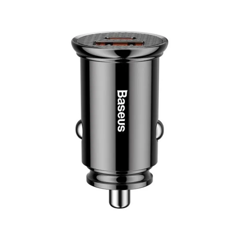 Baseus CCALL-YS01 A+C Dual PD3.0 QC4.0 30W fekete autós töltő Baseus CCALL-YS01 A+C Dual PD3.0 QC4.0 30W fekete autós töltő