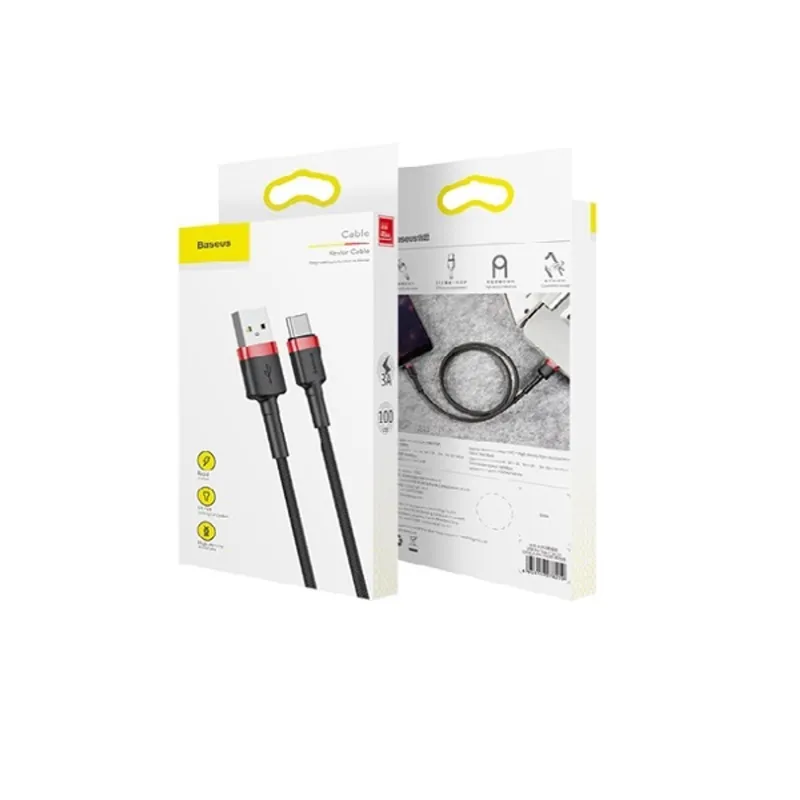 Baseus Cafule USB-A - USB-C kábel 1m piros (CATKLF-B09) Baseus Cafule USB-A - USB-C kábel 1m piros (CATKLF-B09)