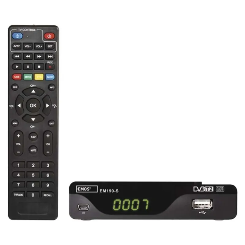 Emos J6014 EM190 HD DVB-T set-top-box vevőegység Emos J6014 EM190 HD DVB-T set-top-box vevőegység