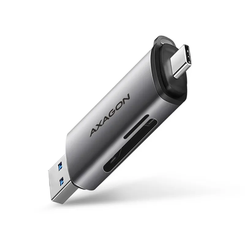 AXAGON CRE-SAC SUPERSPEED USB-C+USB-A Card Reader Black AXAGON CRE-SAC SUPERSPEED USB-C+USB-A Card Reader Black