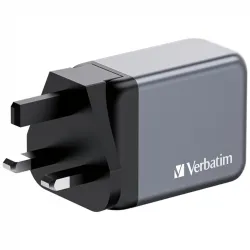 Verbatim 65W 3-Port GaN Wall Charger Grey