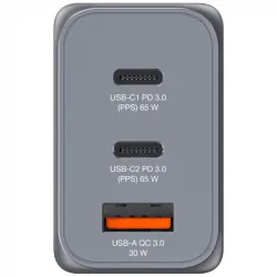Verbatim 65W 3-Port GaN Wall Charger Grey