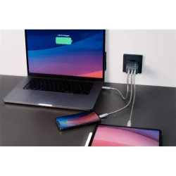 Verbatim 65W 3-Port GaN Wall Charger Grey