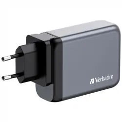 Verbatim 100W 4-Port (2xUSB-C PD 100W/1xUSB-C PD 65W/1xUSB-A QC 3.0) GaN EU/UK hálózati töltő (32202)