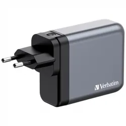 Verbatim 140W 4-Port (2xUSB-C PD 140W/1xUSB-C PD 20W/1xUSB-A QC 3.0) GaN EU/UK hálózati töltő (32203)
