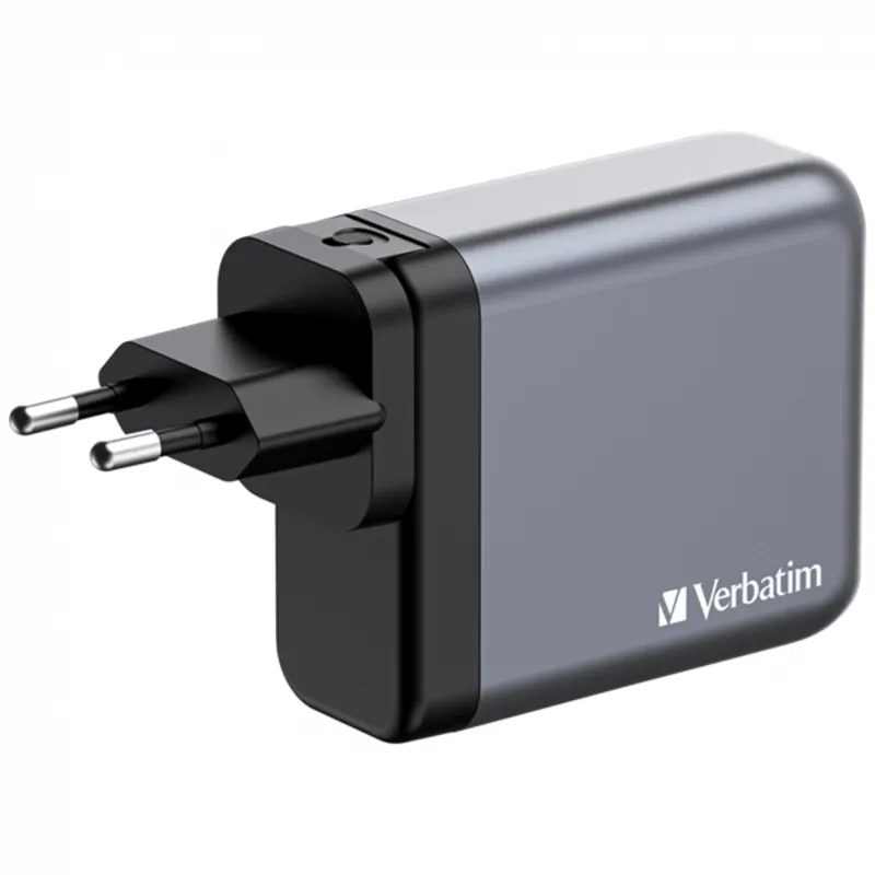 Verbatim 140W 4-Port (2xUSB-C PD 140W/1xUSB-C PD 20W/1xUSB-A QC 3.0) GaN EU/UK hálózati töltő (32203) Verbatim 140W 4-Port (2xUSB-C PD 140W/1xUSB-C PD 20W/1xUSB-A QC 3.0) GaN EU/UK hálózati töltő (32203)