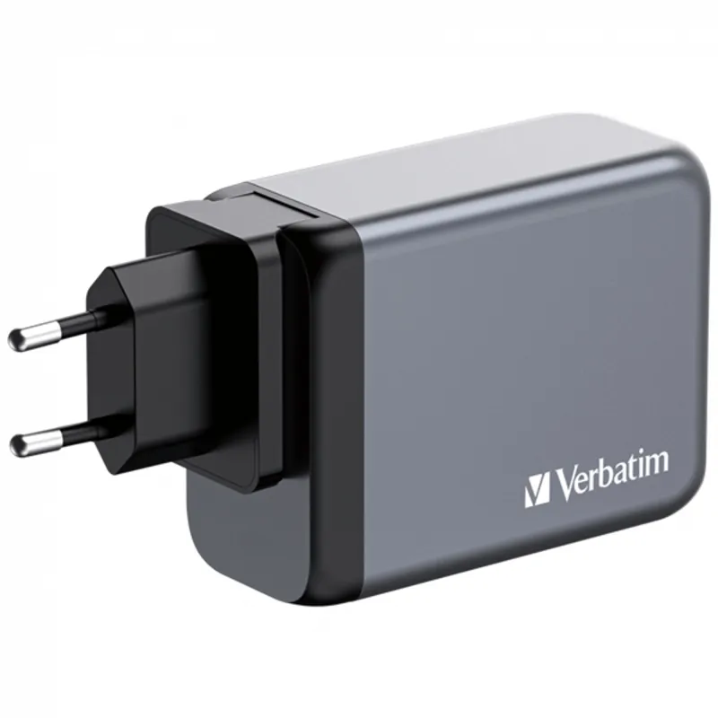 Verbatim 200W 4-Port GaN Wall Charger Grey Verbatim 200W 4-Port GaN Wall Charger Grey