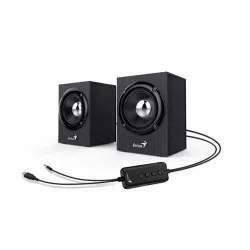 Genius SP-HF385BT Bluetooth Speaker Wood Black Gray