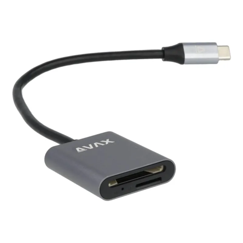 AVAX AD600 CONNECT+ Type C 3.2-SD/MICRO SD Szupergyors kártyaolvasó AVAX AD600 CONNECT+ Type C 3.2-SD/MICRO SD Szupergyors kártyaolvasó