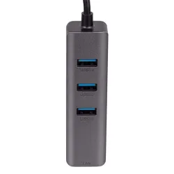 Akyga HUB - USB type C  / USB 3.0 3-port + Ethernet - AK-AD-66