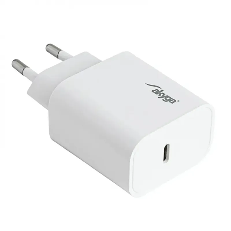 Akyga AK-CH-18 USB-C PD 5-12V / 1,67-3A 20W White Akyga AK-CH-18 USB-C PD 5-12V / 1,67-3A 20W White