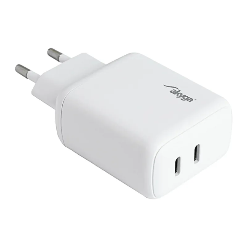 Akyga USB Töltő 2x USB-C PD 5-12V / max. 3A 40W Quick Charge 3.0 Akyga USB Töltő 2x USB-C PD 5-12V / max. 3A 40W Quick Charge 3.0