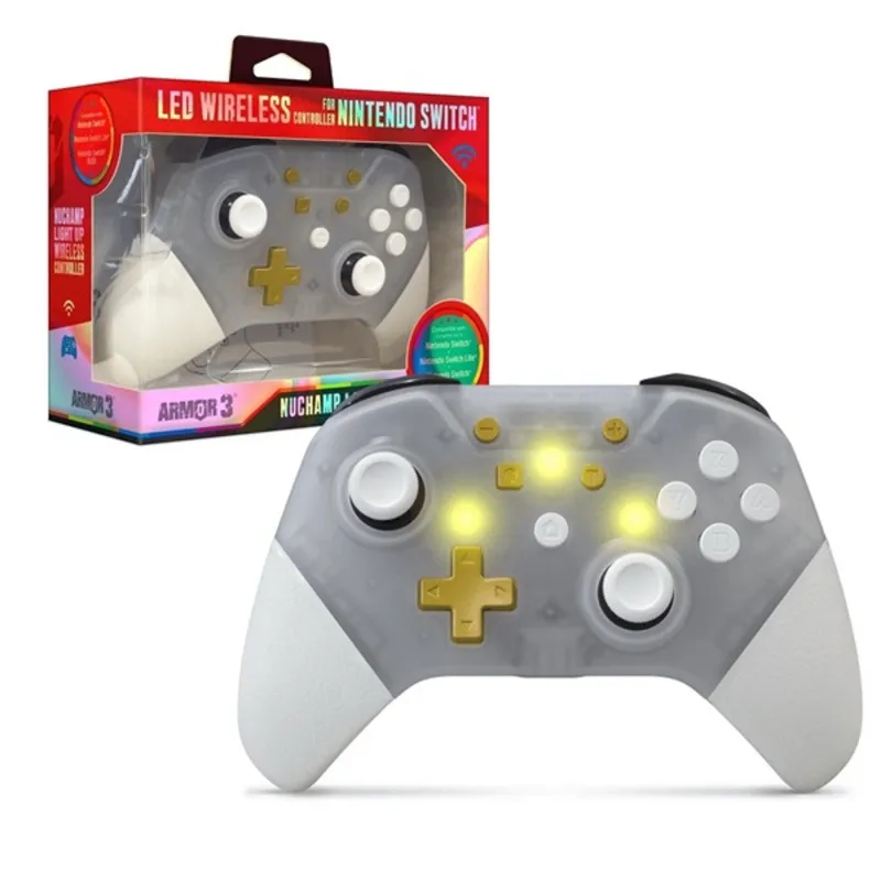 Armor3 M07467-CL NuChamp Nintendo Switch Átlátszó LED vezeték nélküli kontroller Armor3 M07467-CL NuChamp Nintendo Switch Átlátszó LED vezeték nélküli kontroller